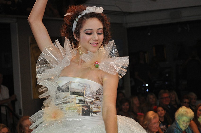 Raven Peters in a bubble wrap tutu by mother, Stephanie Peters