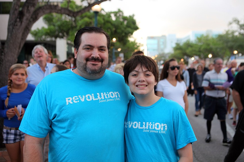 Brian Erickson with his son and Jeremy Erickson, 12