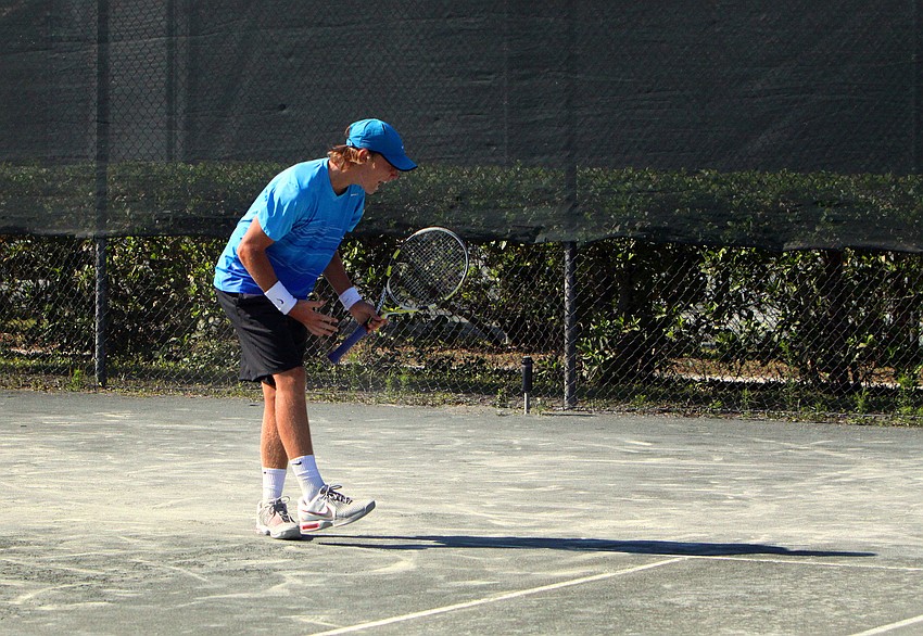 Joel Link gets upset after a hit didnâ€™t go his way, Friday. April 6.