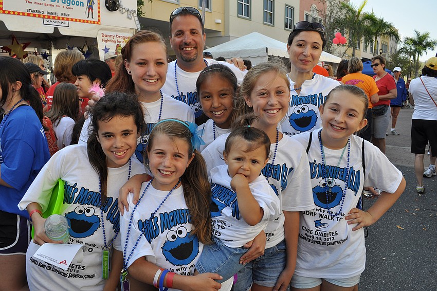 Members of the team Sam's Monster Clan were eager to walk.