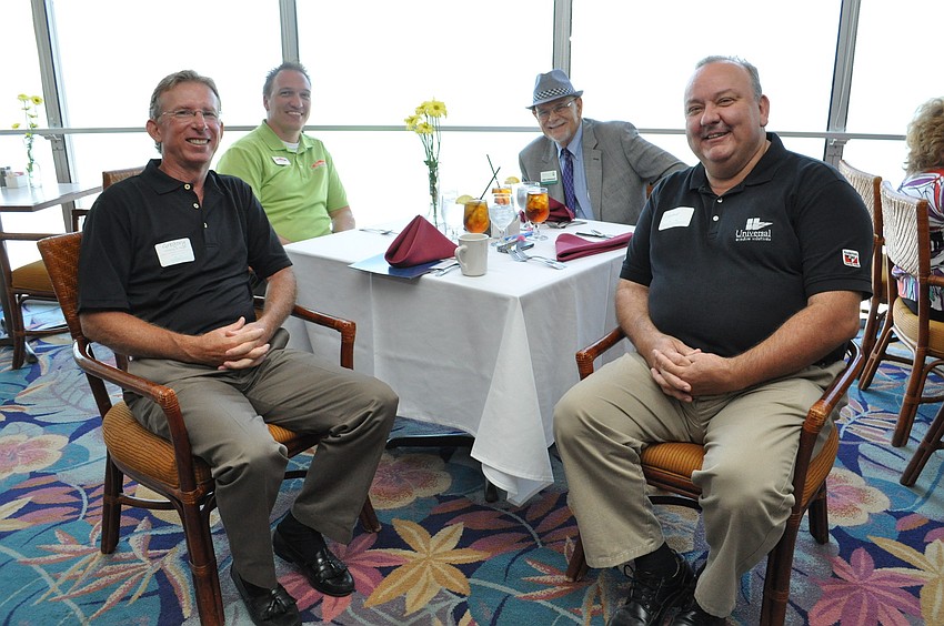 Greg Hayes with Higher Standards, Dan Arens with ServPro, John Antenucci with Body by Vi Challenge and Eugene Gundloch with Universal Window Solutions