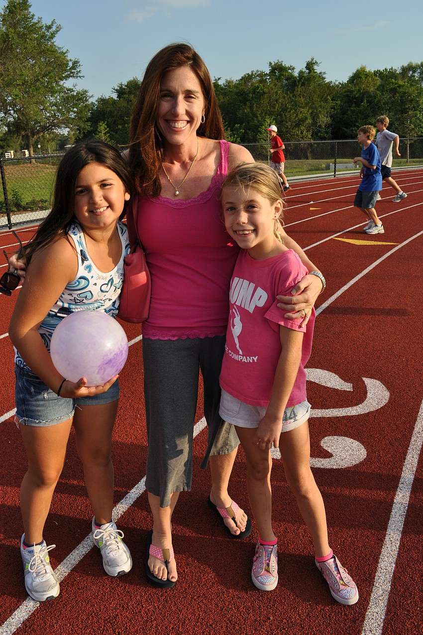 Gia Ciaccio walked with Jennifer and Sophie Macleod.