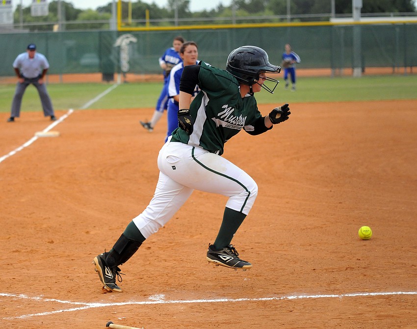 Junior pitcher Courtney Mirabella looks to end the game in the fifth inning.