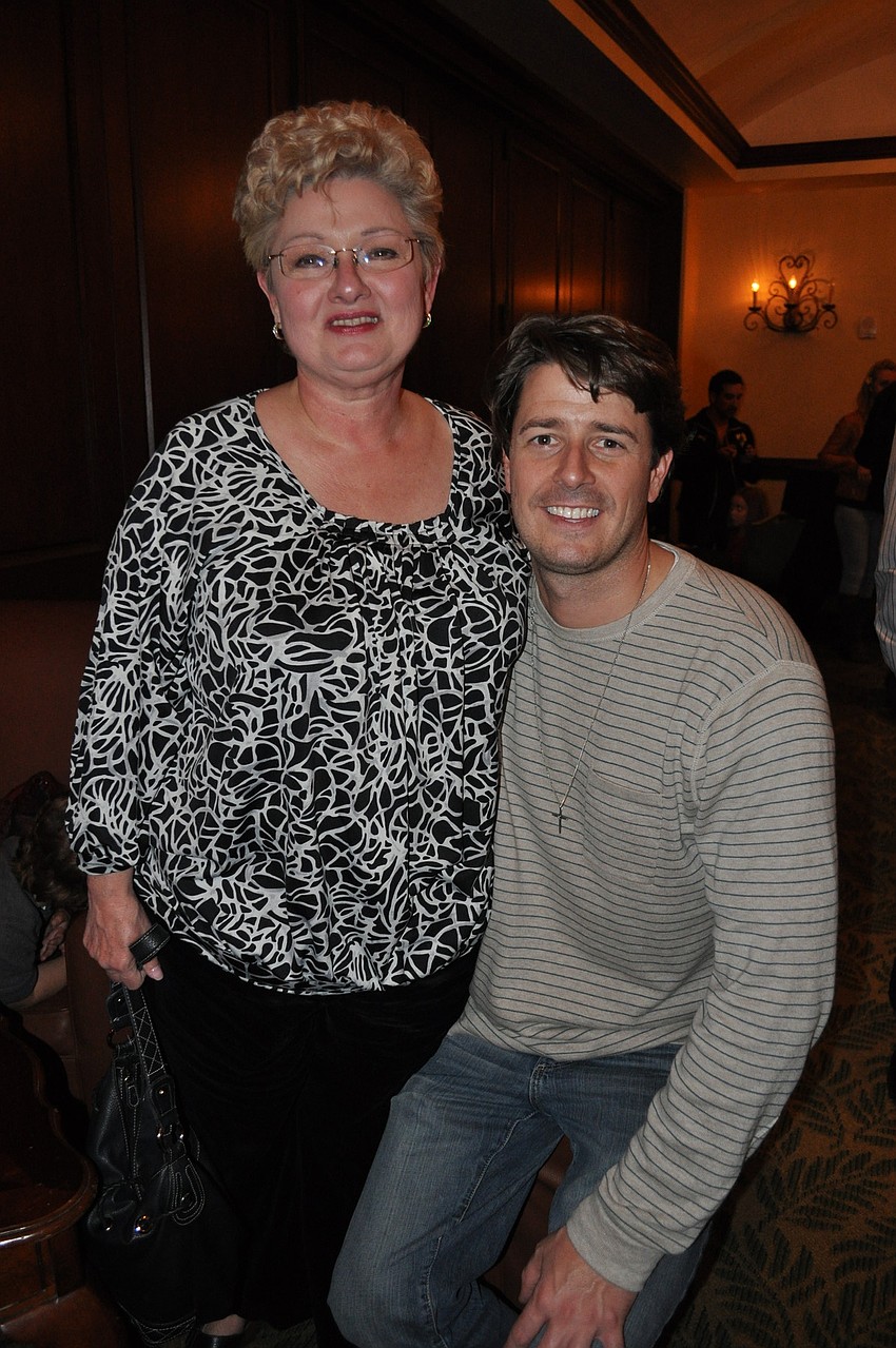 Susan Bradshaw and her son, Jeff, Bradshaw, came out to support a relative who was competing in the macaroni cook-off.