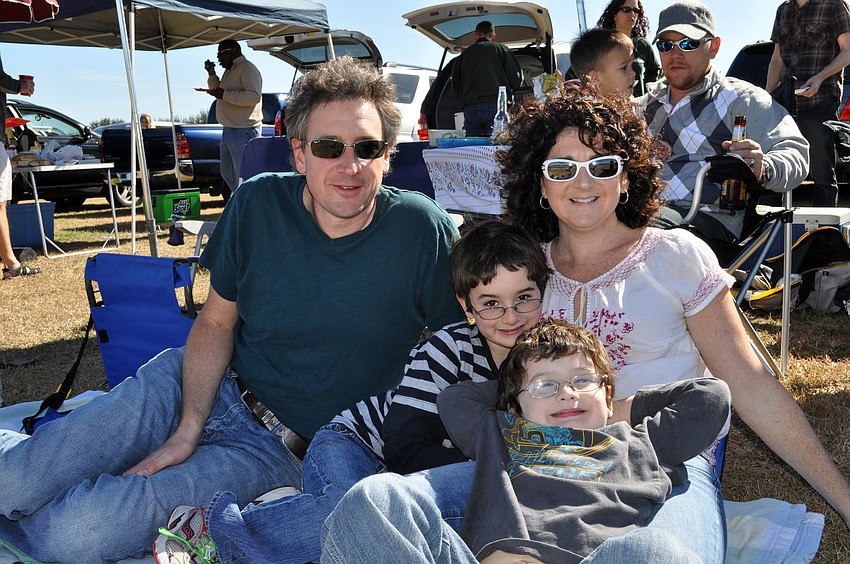 Randy and Nadia Watts came out with their boys Sam, 7, and Ben, 4.