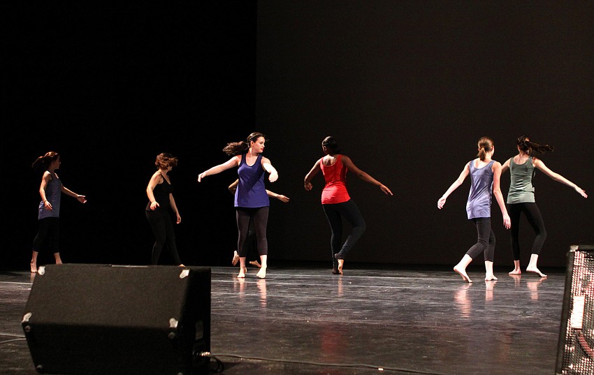 Students from Booker High VPA's dance department show off their skills, Thursday, Jan. 19, during the Booker High Magnet Night for Visual Performing Arts.