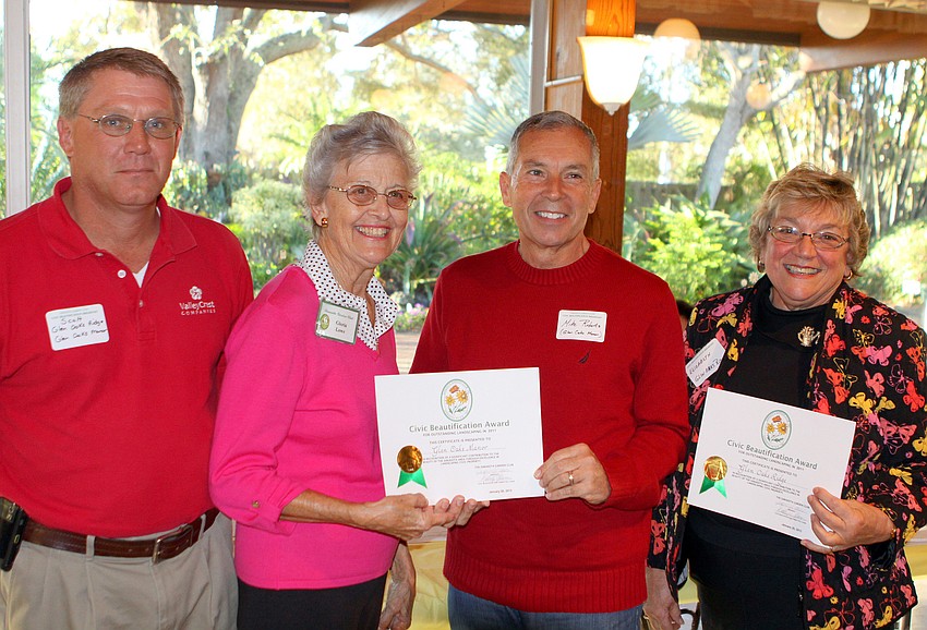 Glen Oaks Manor and Glen Oaks Ridge both won a Civic Beautification award, Friday, Jan. 20, at the Sarasota Garden Club.