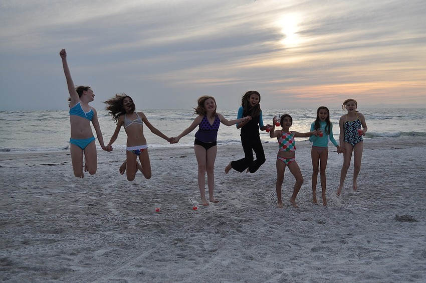 Adelaide Mahler, Andrea Schiro, Tyler Latta, Mary Fulton, Lennon Isaac, Christy Wyatt and Alexis Hudson enjoy the event for Isaacâ€™s 11th birthday.
