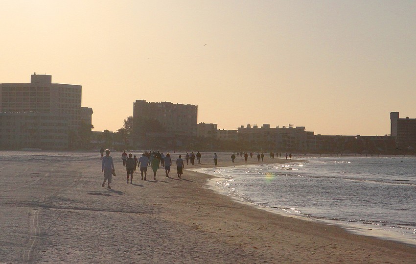 The first Senior Beach Walk of the season was Wednesday, Feb. 1, out on Siesta Key Beach.