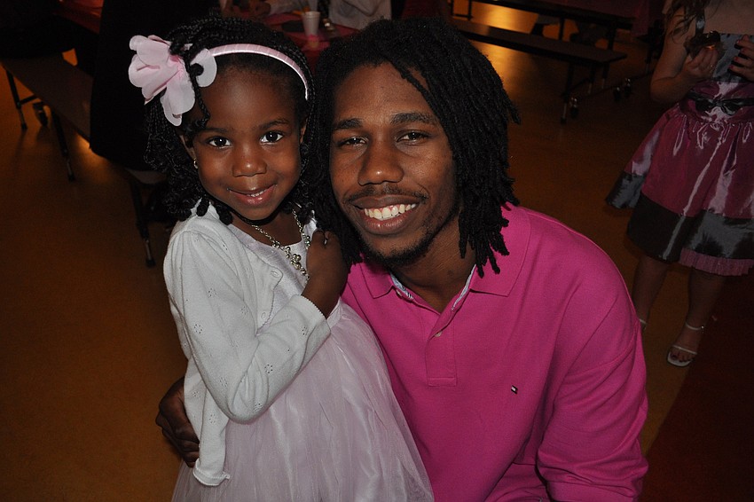 Four-year-old Kamora Isom enjoyed the evening with her father, Thomas.