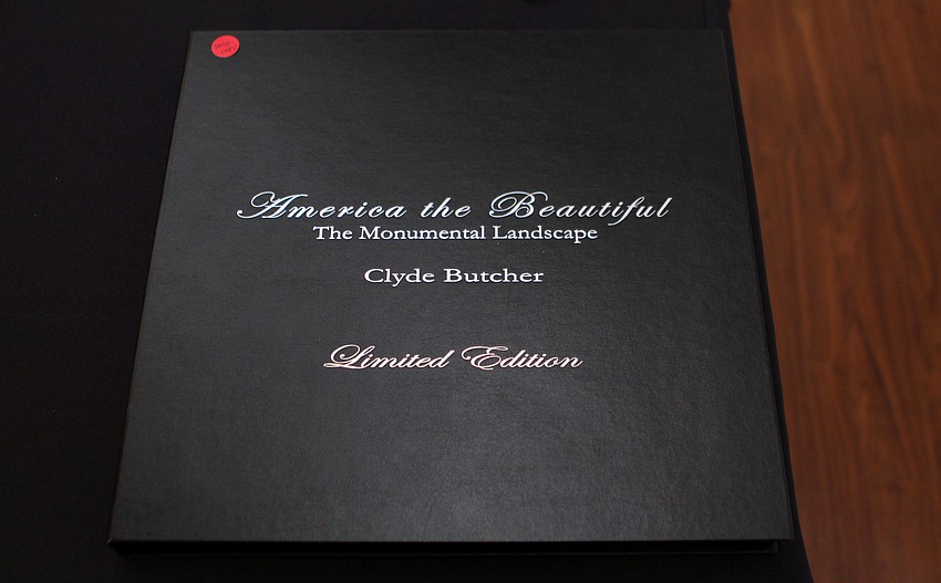 One of the 125 limited edition Clyde Butcher books was on display, Thursday, Feb. 9, at the Longboat Key Center for the Arts.