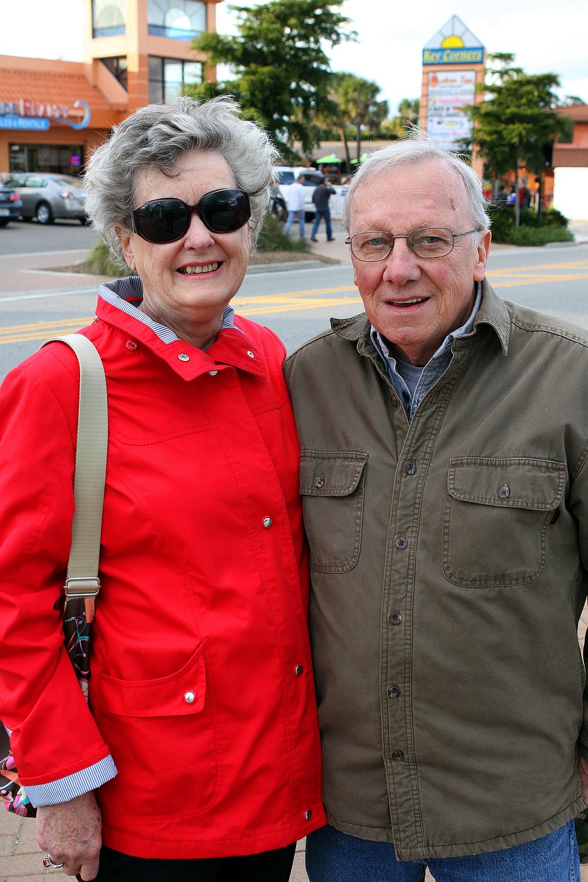 Harriet and Ray Rapine braved the cold and strolled through the village Saturday night.