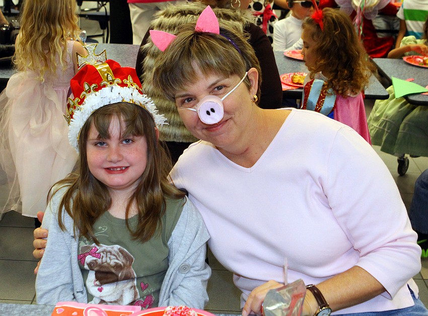 Brooklyn Fout, 6, with Toni Gray