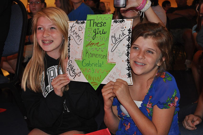 Shelby Ryskamp and Michelle Washburn cheered on their friends.