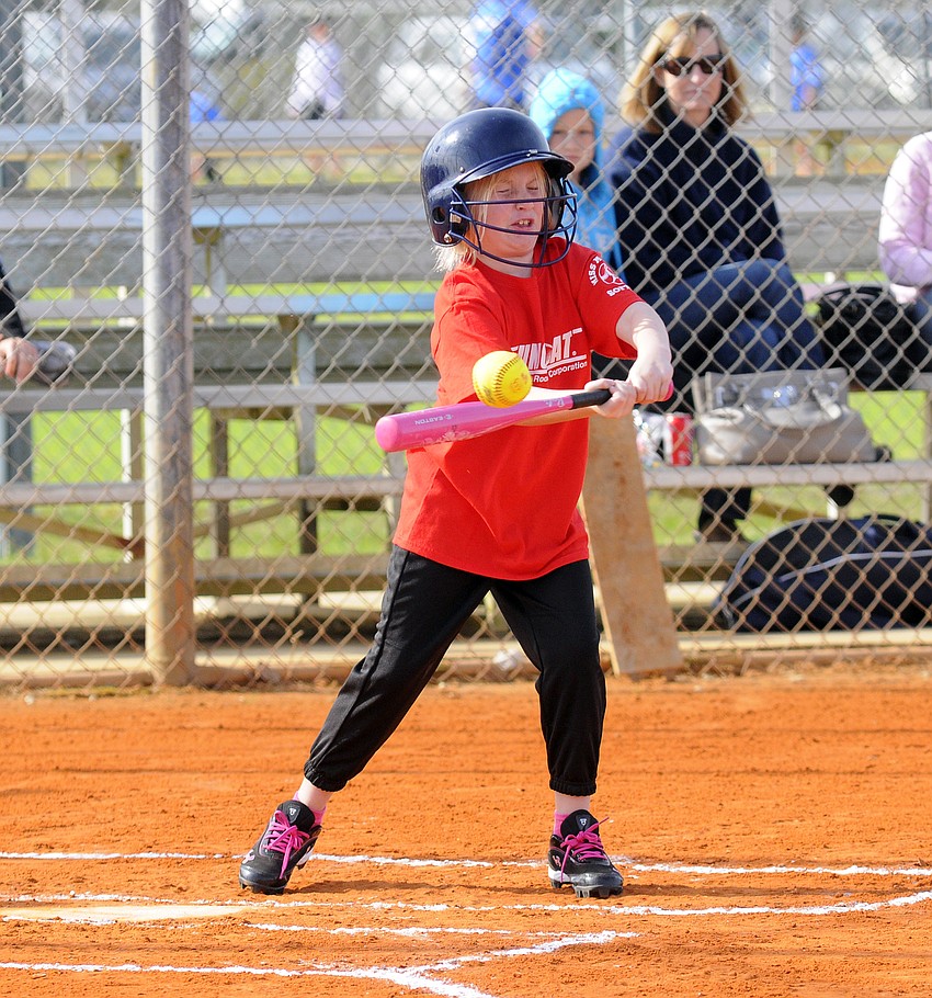 Riley Young makes contact during Unicoatâ€™s game versus Strike Zone.