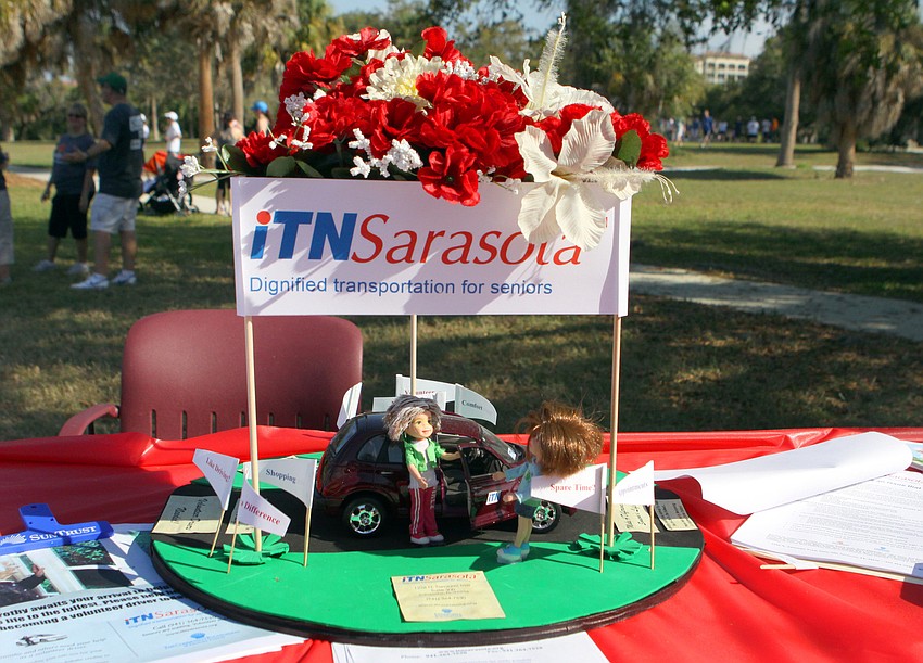ITN Sarasota had a clever miniature display out on a table showing the services ITN Sarasota provides, Saturday, March 3, at the Walk for Rides.