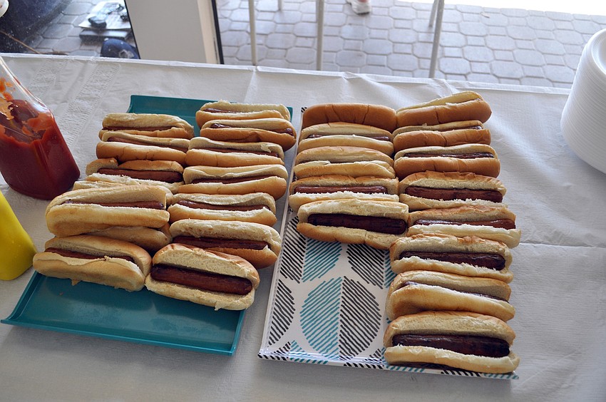 Attendees enjoyed all-you-can-eat hot dogs.