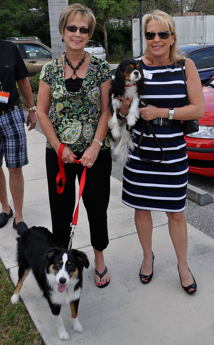 Linda Hicks with Zoe and Beth Dilley with Lexie