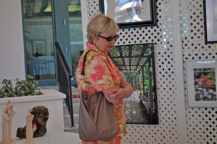 Snead Island resident Lela McClure came down to support her friend Carl Sheffer.