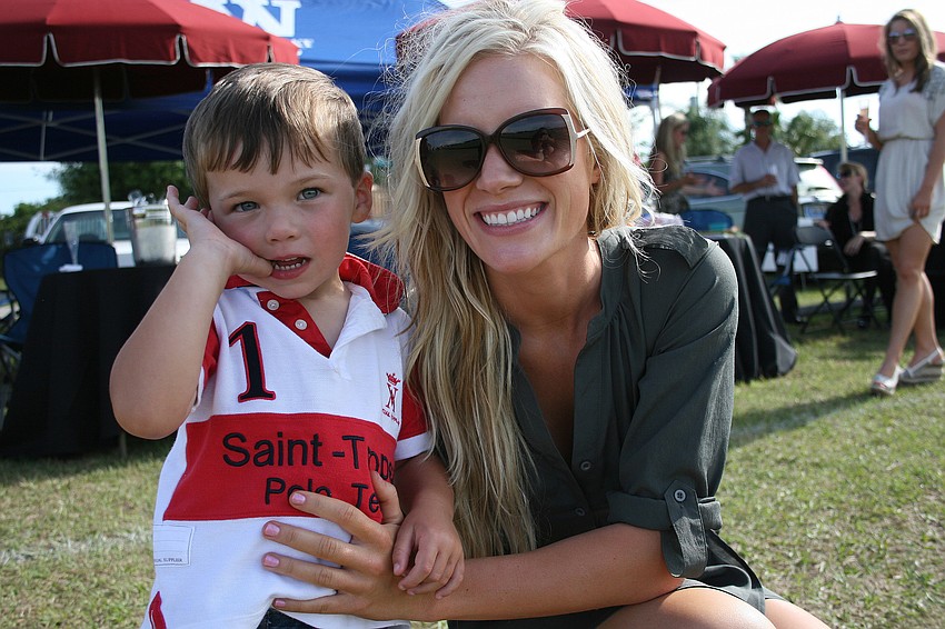 Holden Gilbertson, with Amanda Doub, loved watching his father play polo.