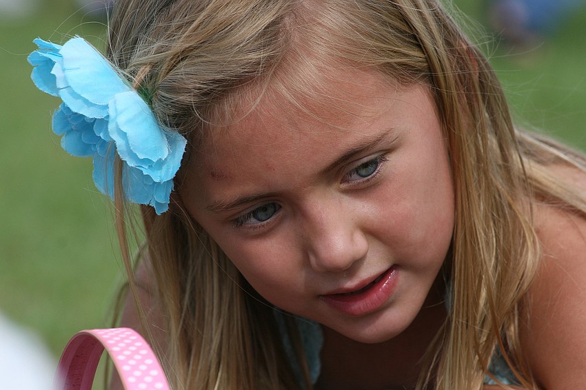 Ava Antriff, 6, was happy with her loot.