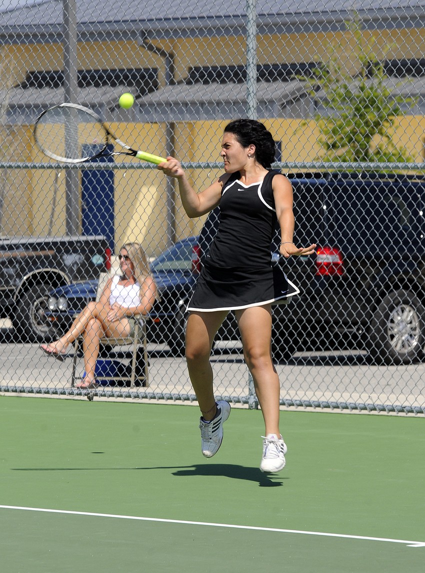 Braden River senior Aly Delrose competed in No. 1 doubles and No. 2 singles.