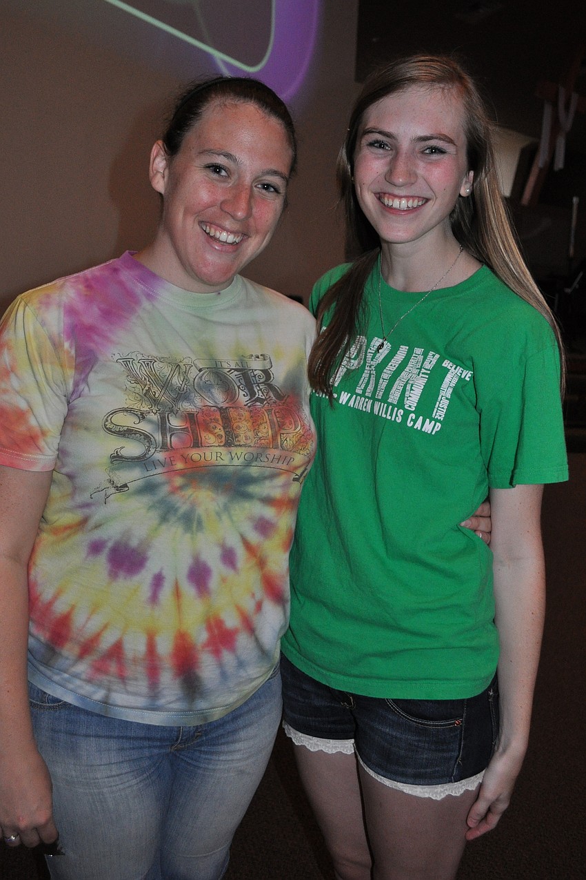 Youth intern Ginny Scott and Emily Edwards