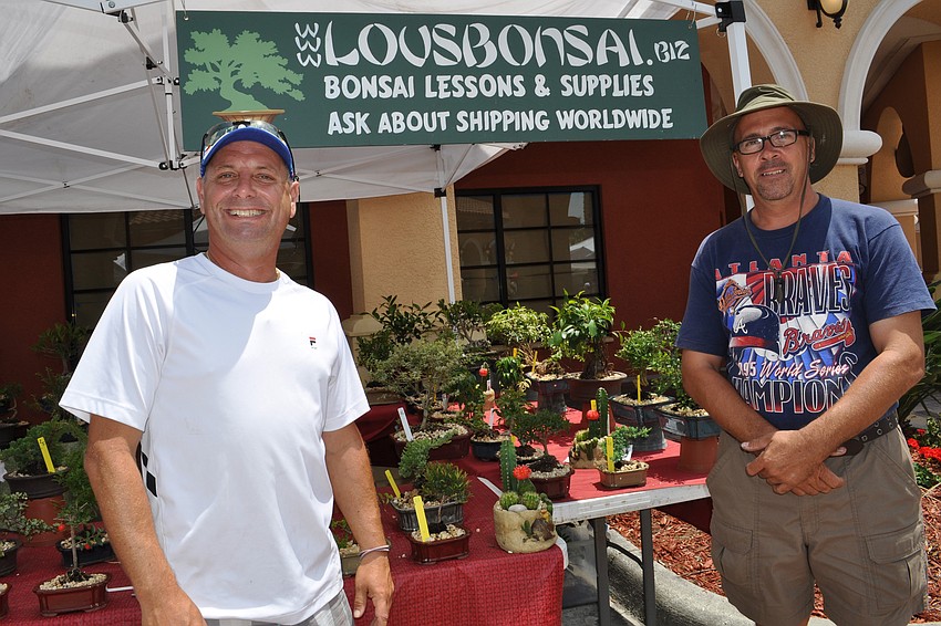 Louis Rindner and Rob Deluca showed off bonsai plants from Louisbonsai.biz.