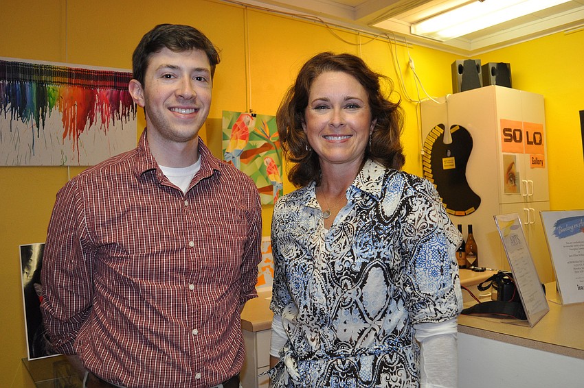 AP art teacher Jason Goodfriend with computer graphics teacher Kari Reddish