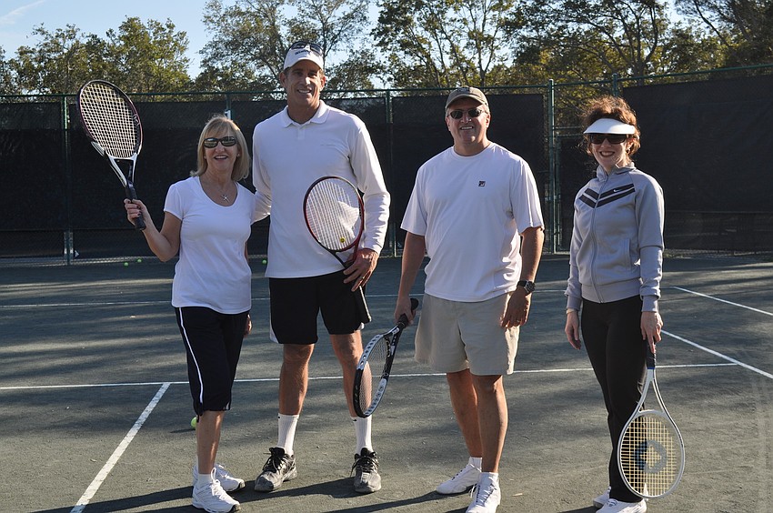 Sandy McAdaragh, Tennis Pro Eric Hinchman, Vic Talamo and Brenda Rodriguez
