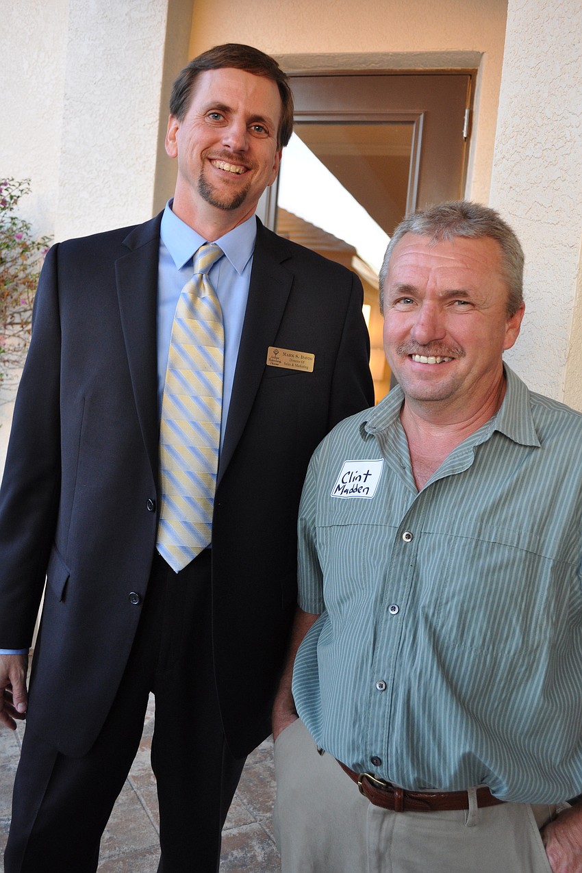 Arthur Rutenberg Marketing Director Mark Davis with construction manager Clint Madden