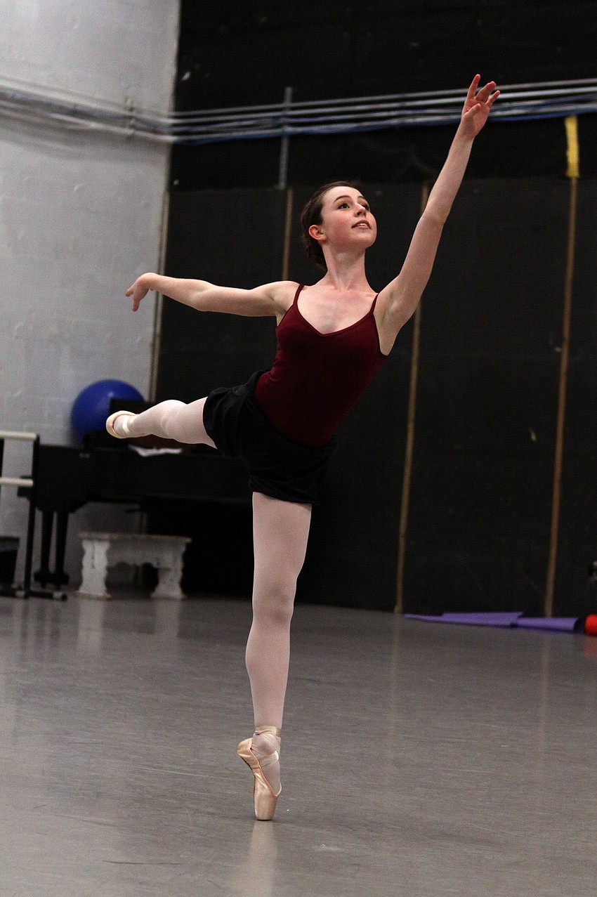 Allison Forsyth runs through her piece, Tuesday, Jan. 10, at the Asolo.