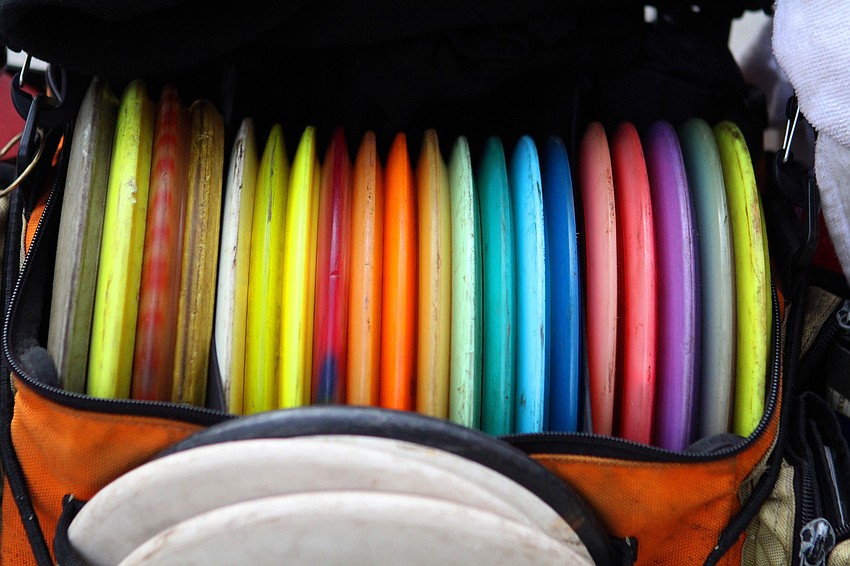 Many people who play disc golf have a wide variety of discs that they use while they play.