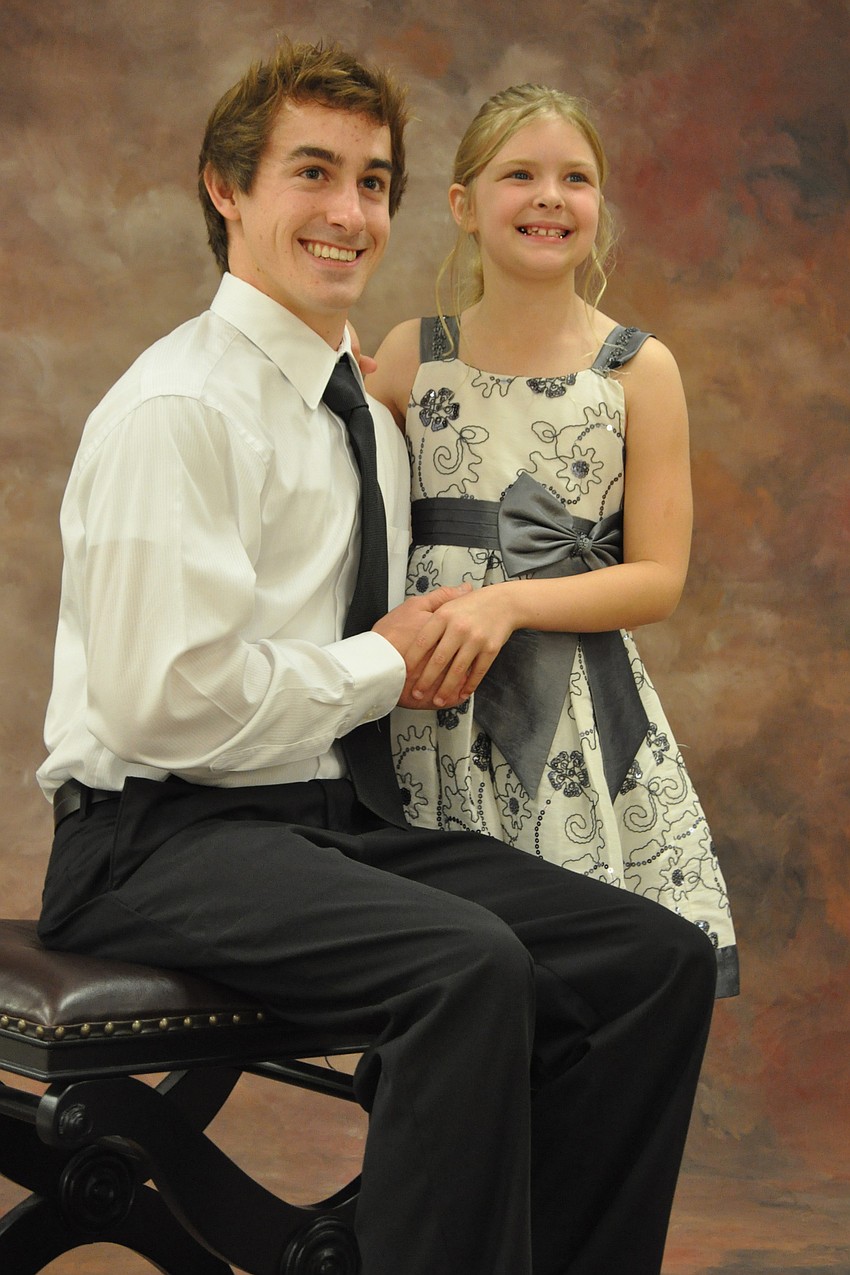 Michael Young and Bianca Kelman made sure to have their picture taken.