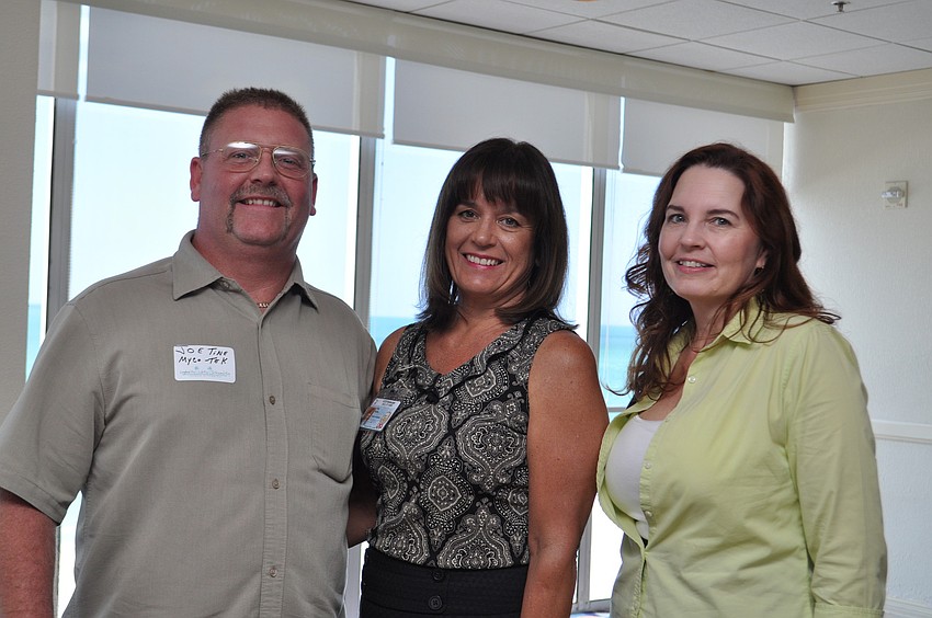 Joe Tine with MycoTek, Allie Hueter with GCSI Paintscape and Ask the Seal and Tammy Overgaard with Service Painting Florida