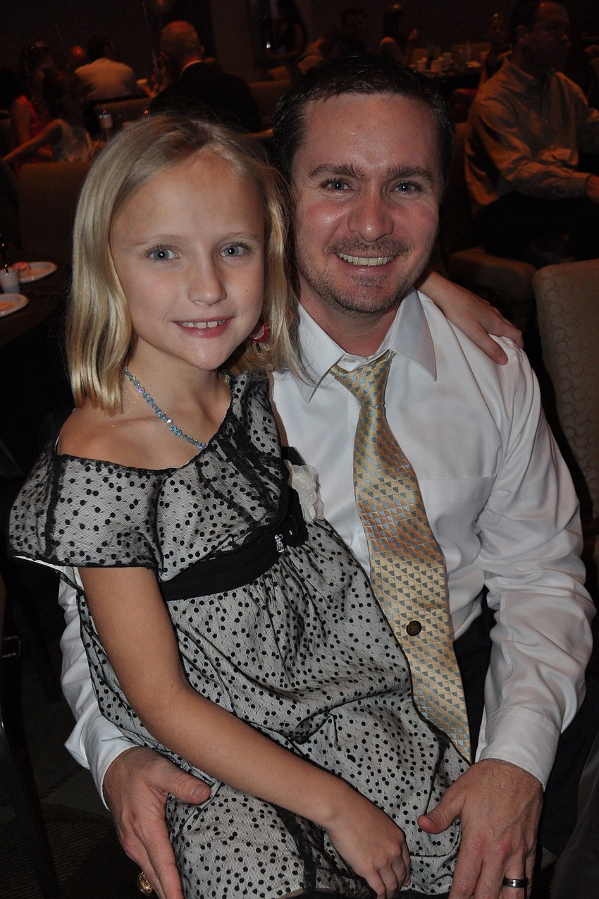 Bree and Chris Abbott took a quick break from dancing.