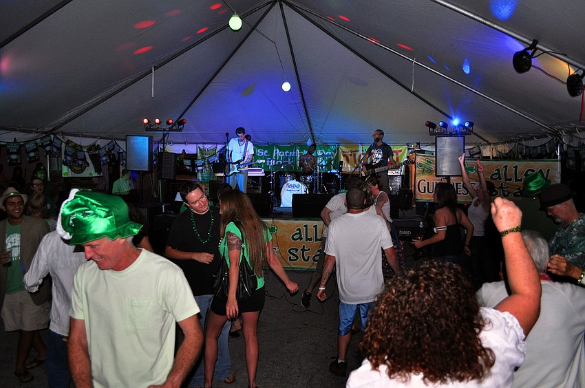 People danced and rocked out to Kontraband during Shamrock's 4th Annual St. Patrick's Day Block Party.