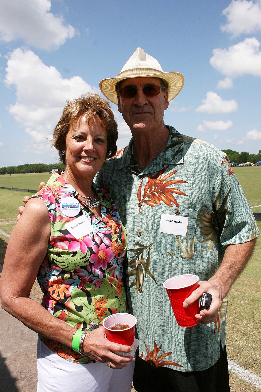 Manatee County Sheriff Brad Steube, right, enjoyed the afternoon with his wife, Debbie.