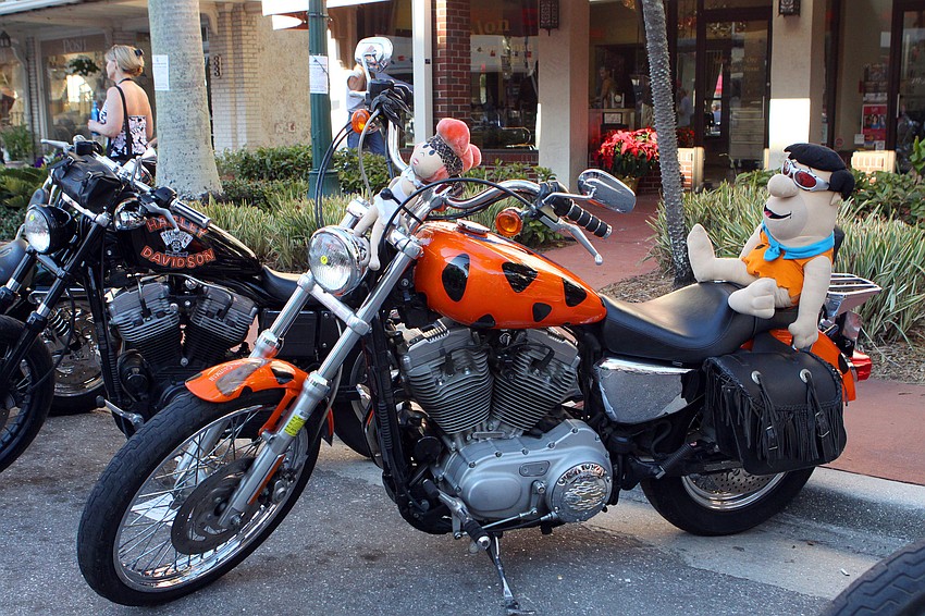 This Flintstone themed bike was a big hit among bikers and spectators, Sunday, Jan. 8, at Thunder by the Bay.