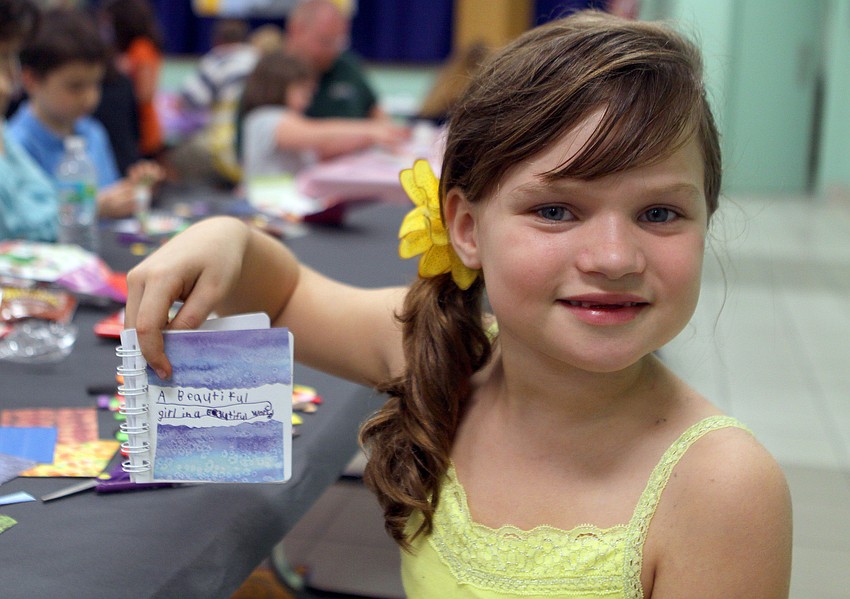 Kristlyn Ferran, 8, made a book called 