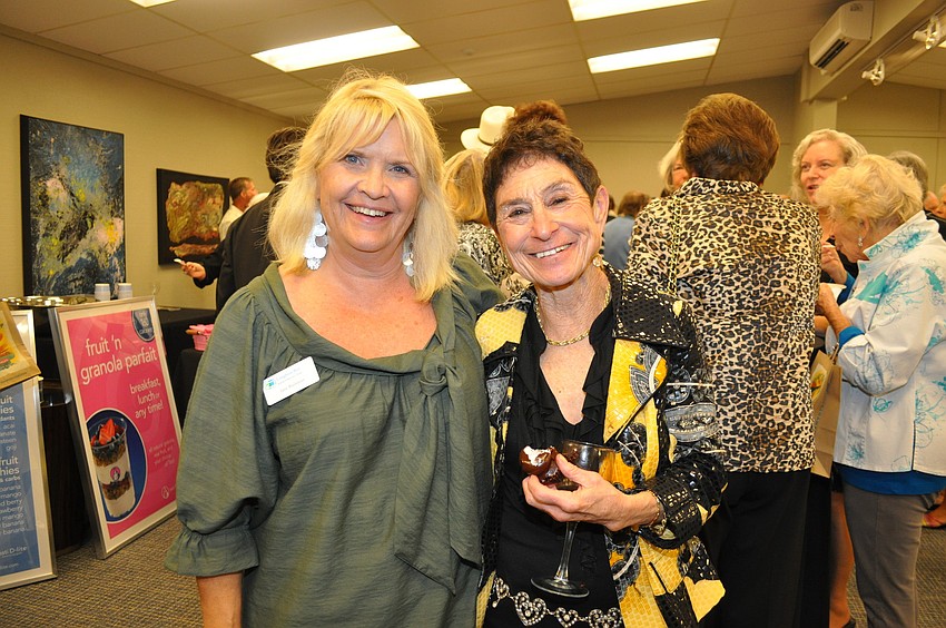 Director of Longboat Key Center for the Arts Jane Buckman and event coordinator Susan Landau
