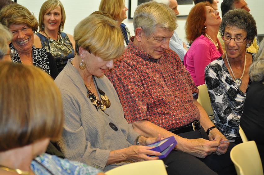 Fanny Younger checks out her raffle prize