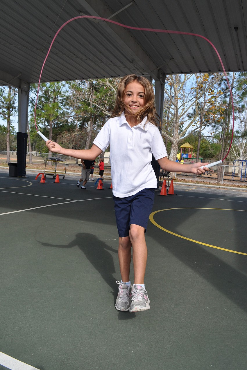 Josie Kolbe, 8, made jumping rope look easy.