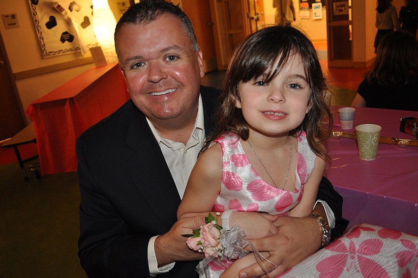 Mike and Megan Bovaird came out for their first father/daughter dance.