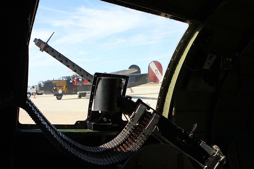 A machine gun inside the 