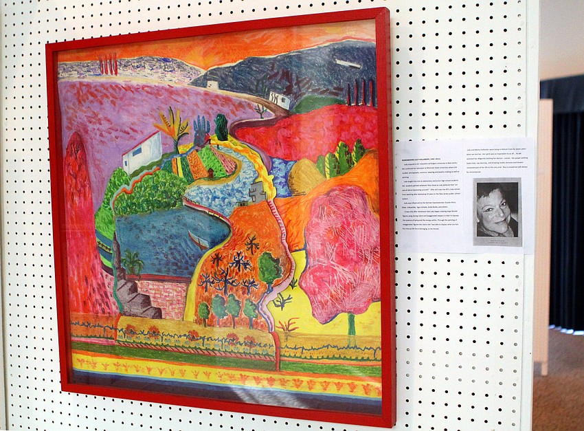 One of the paintings on display by the late Judy Hollander.
