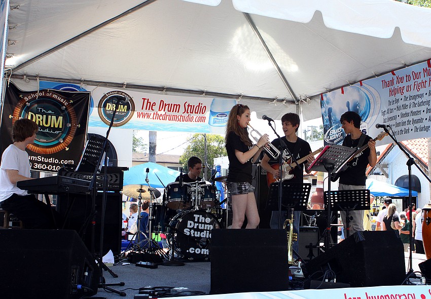 Jazz Juvenocracy performed on the youth stage during the 17th annual Giving Hunger the Blues festival.