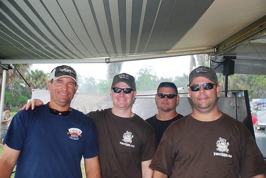 Venice Firefighters Scott Blanchard, Tim Tramel, Dan Armstrong and Derek Lowery