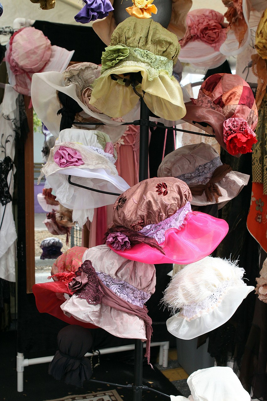 Fun hats were on display at Kathryn Pageâ€™s booth during Siesta Fiesta.