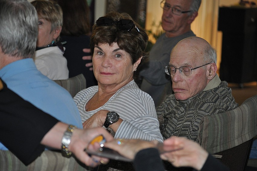 Nancy Peavy watches an illusion